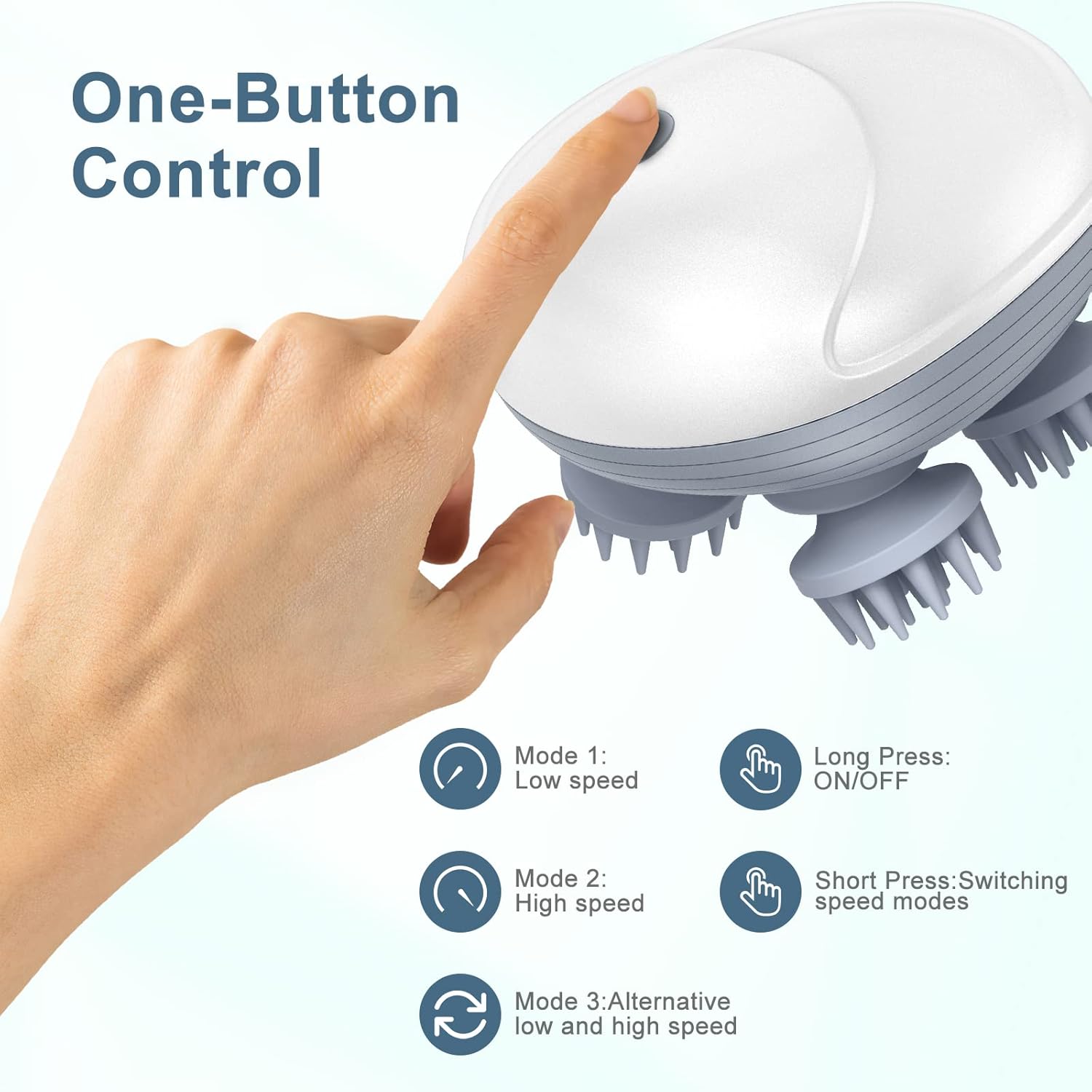Rechargeable Waterproof Pet Massager with 24 Kneading Nodes - Gentle Grooming & Stress Relief