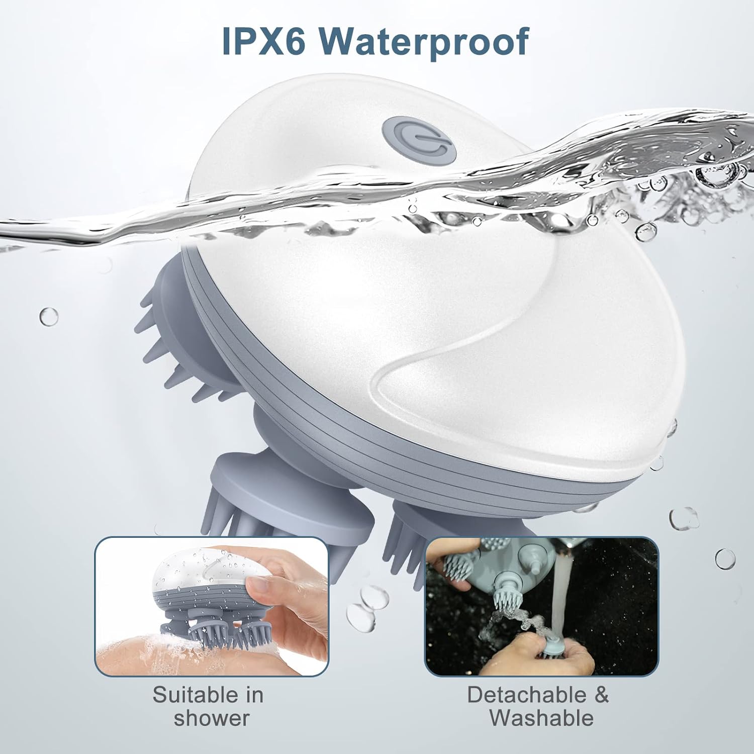 Rechargeable Waterproof Pet Massager with 24 Kneading Nodes - Gentle Grooming & Stress Relief