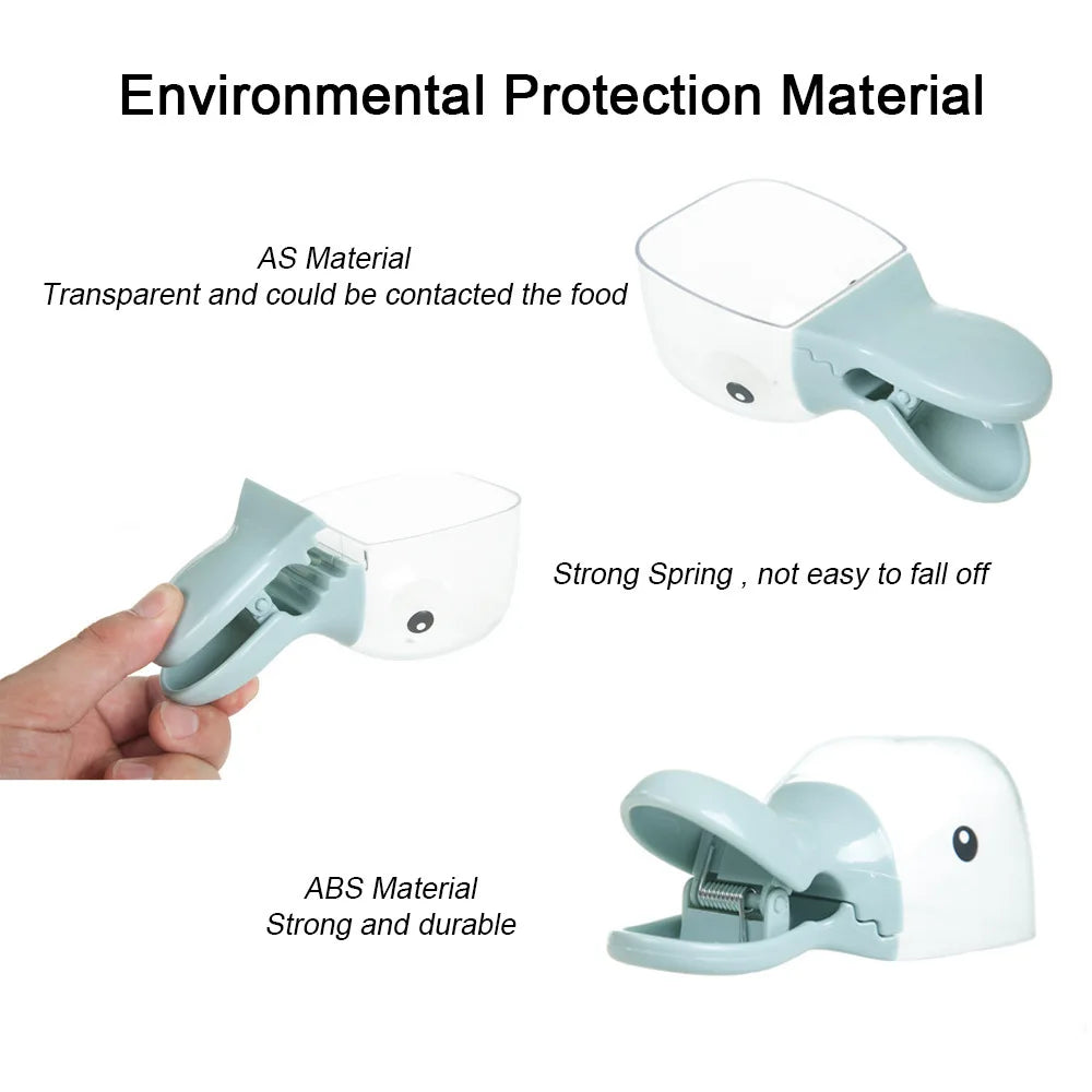 Versatile Duckbill Food Clip Spoon - All-in-One Kitchen and Pet Feeding Tool