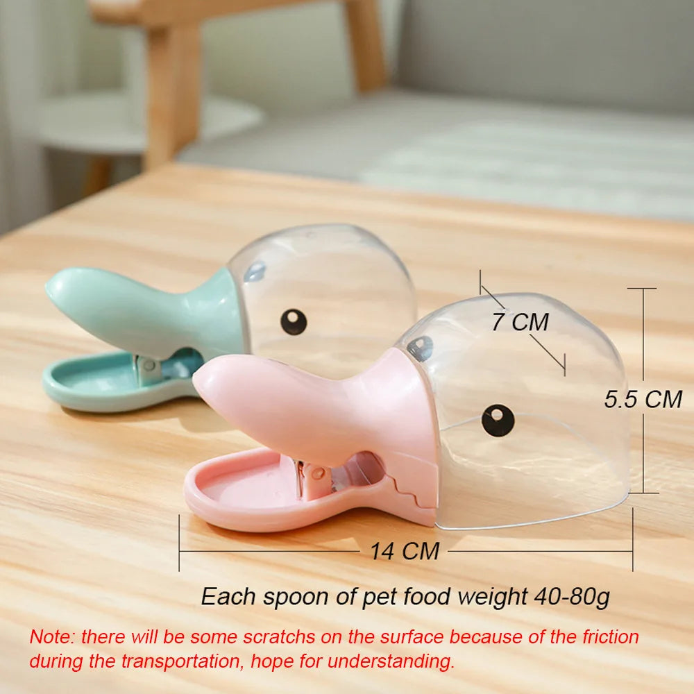 Versatile Duckbill Food Clip Spoon - All-in-One Kitchen and Pet Feeding Tool