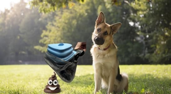 Portable Pet Waste Scooper with Expandable Container with Built-in Bag Dispenser &amp; Convenient Clip-on Design
