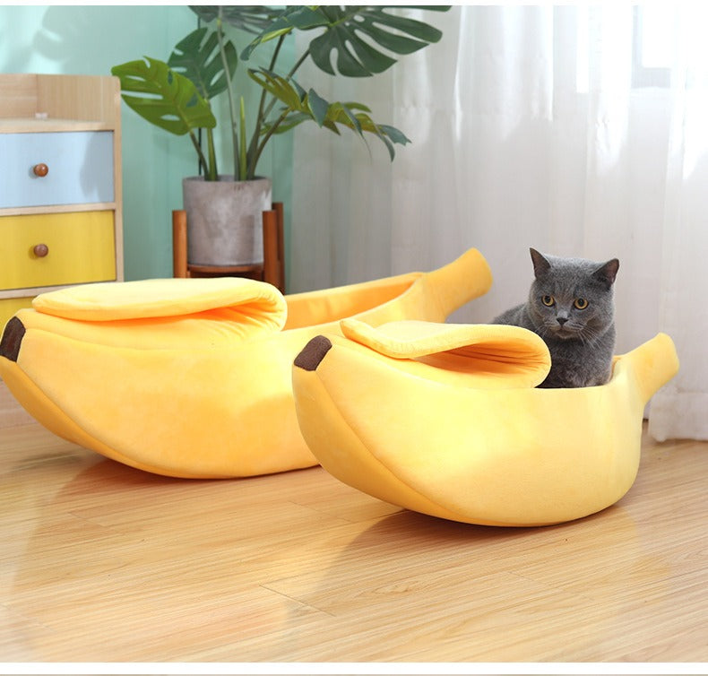 Cozy Banana Pet Bed - Ultra-Soft, High Rebound, and Easy to Clean