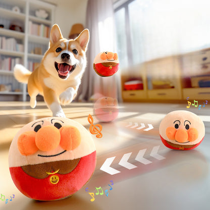 USB Rechargeable Interactive Plush Dog Toy - Smart Obstacle Avoidance and Sound Effects