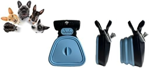 Portable Pet Waste Scooper with Expandable Container with Built-in Bag Dispenser &amp; Convenient Clip-on Design
