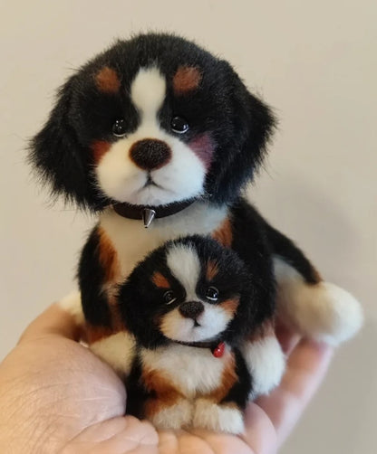 Custom Felt Pet Portrait - Handmade Tiny Felt Dogs &amp; Cats - Personalized Pet Keepsake