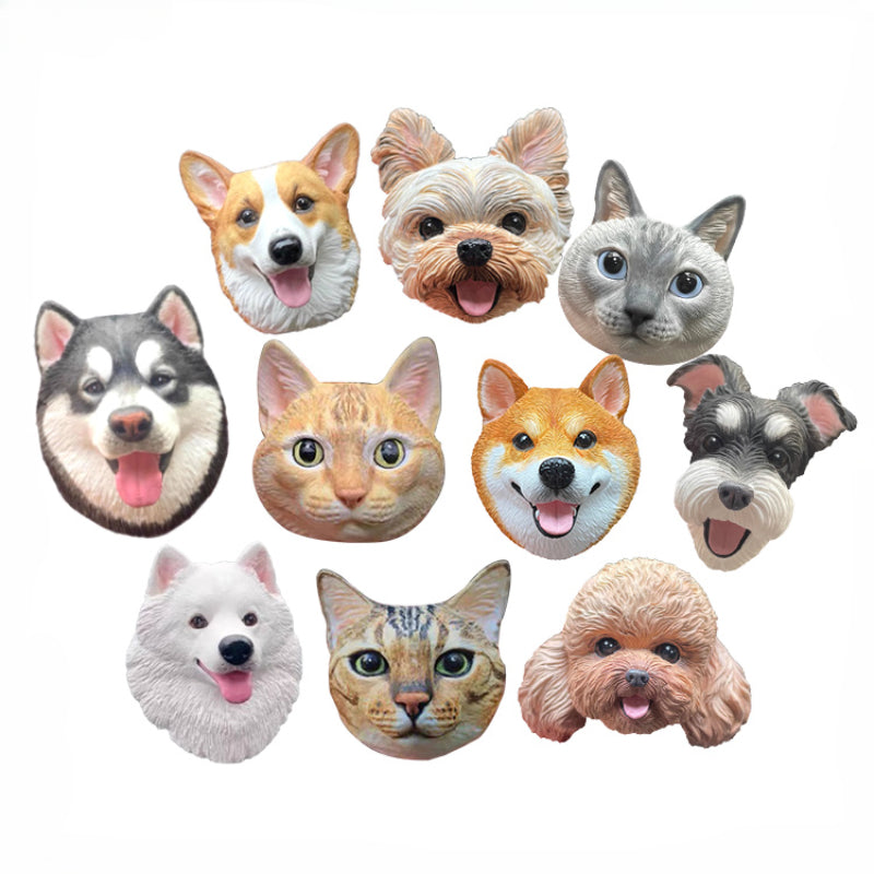 Custom 3D Pet Head Mold Car Vent Clip – Handmade, Personalized Air Freshener