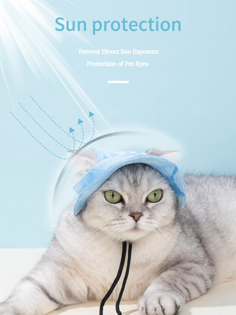Lightweight Pet Sun Hat with Adjustable Fit - Breathable Protection for Outdoor Adventures