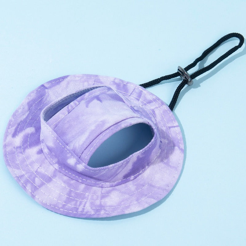 Lightweight Pet Sun Hat with Adjustable Fit - Breathable Protection for Outdoor Adventures