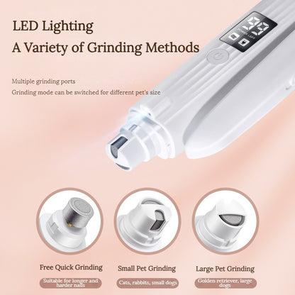 Rechargeable Pet Nail Clippers &amp; Grinder with LED Light and Nail Collector (New Version)
