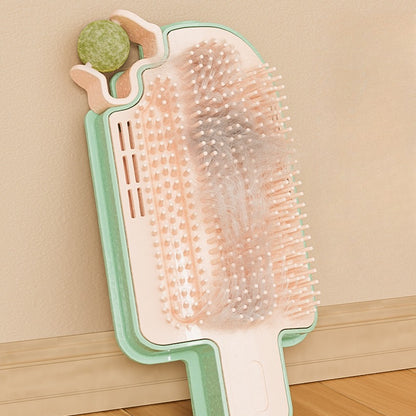 4-in-1 Cat Wall Scratcher with Catnip – Grooming, Massaging, and Teasing Toy