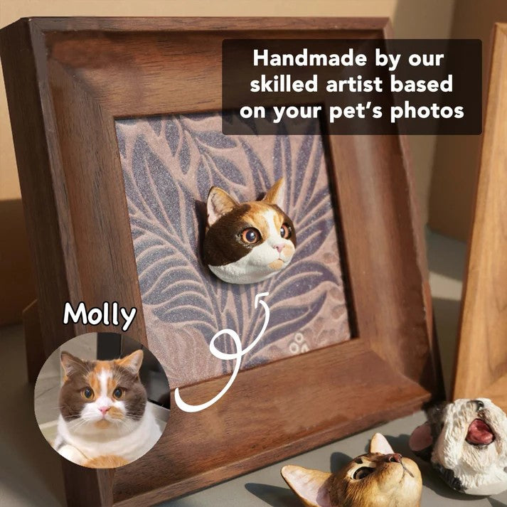 Custom 3D Pet Head Mold Car Vent Clip – Handmade, Personalized Air Freshener