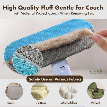 Multi-Surface Pet Hair Remover with Dual-Sided Brush - Effortless Fur Collection for Carpets, Sofas, and Clothes