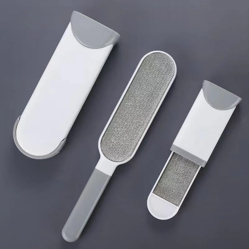 Self-Cleaning Pet Hair Remover Brush with Double-Sided Static Brush and Hygienic Storage Design