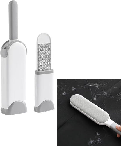 Self-Cleaning Pet Hair Remover Brush with Double-Sided Static Brush and Hygienic Storage Design