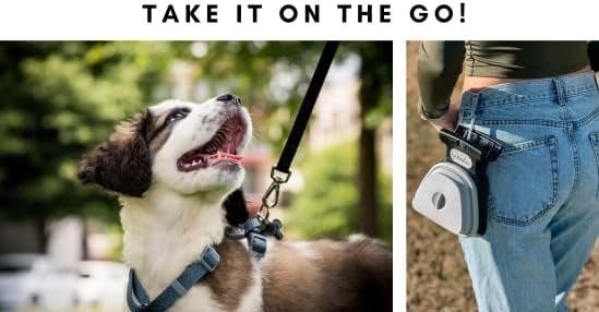 Portable Pet Waste Scooper with Expandable Container with Built-in Bag Dispenser &amp; Convenient Clip-on Design