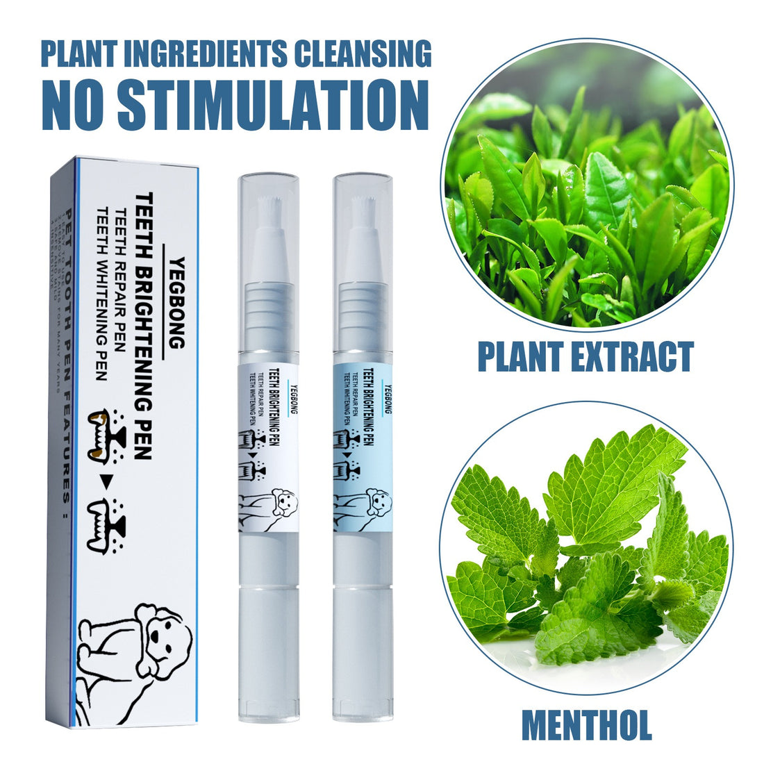 Advanced Teeth Brightening Pen for Pets - Effortless Stain Removal and Fresh Breath