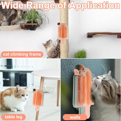 Cat wall scratcher with catnip for massaging, grooming, and engaging your feline.