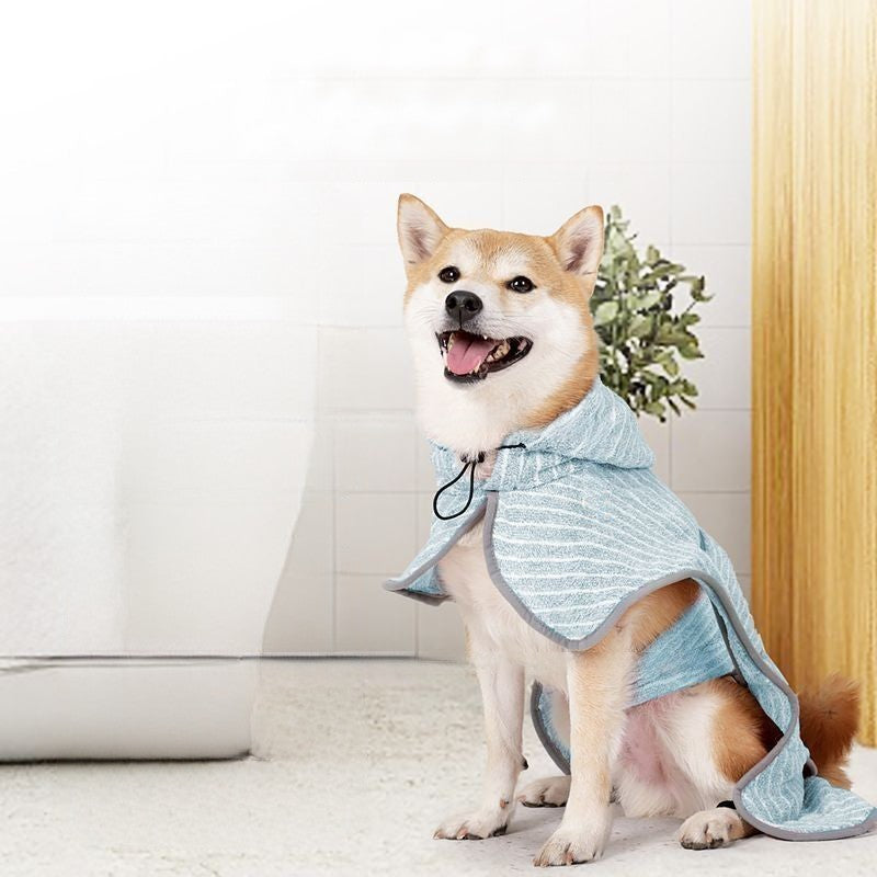 Super Absorbent Quick-Dry Pet Bathrobe for Dogs and Cats