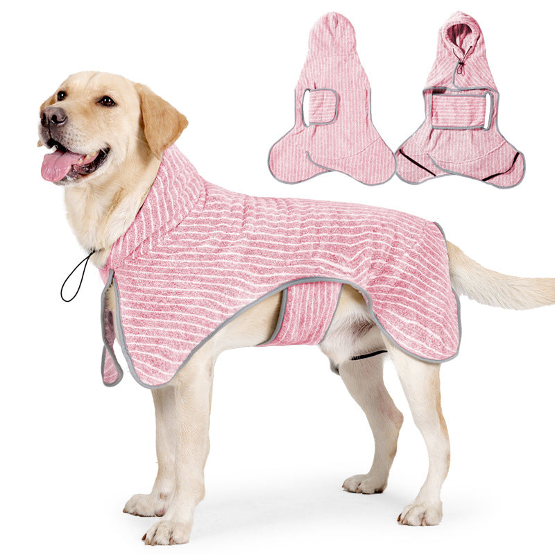 Super Absorbent Quick-Dry Pet Bathrobe for Dogs and Cats