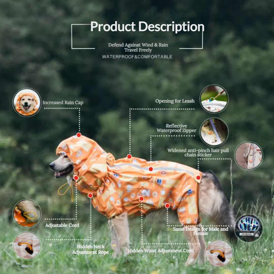 Dog Raincoat with Hat