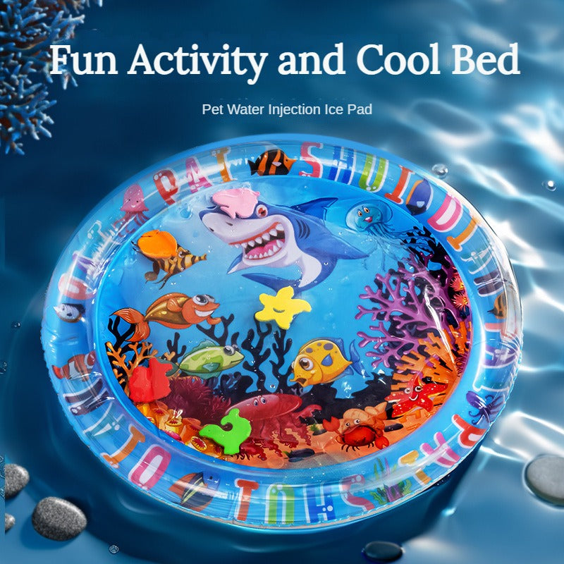 Cooling Water Bed for Cats - Quick Temperature Drop, Fun Design, and Easy Storage