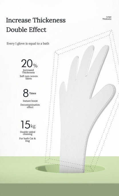 Aloe Essence Pet Cleaning Gloves – Nourishing, Deodorizing &amp; Gentle for Dogs and Cats