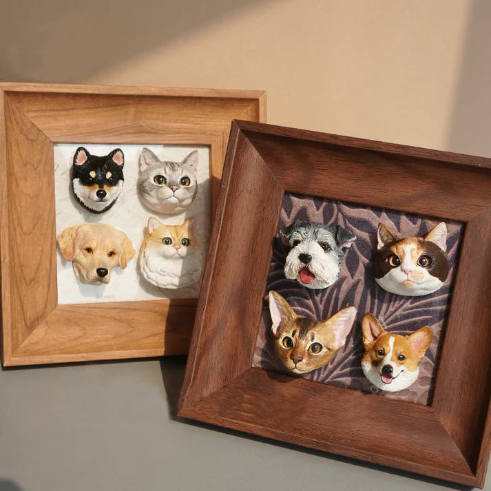 Custom 3D Pet Head Mold Car Vent Clip – Handmade, Personalized Air Freshener