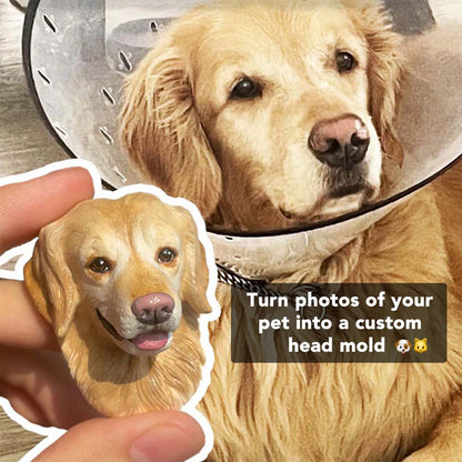 Custom 3D Pet Head Mold Car Vent Clip – Handmade, Personalized Air Freshener