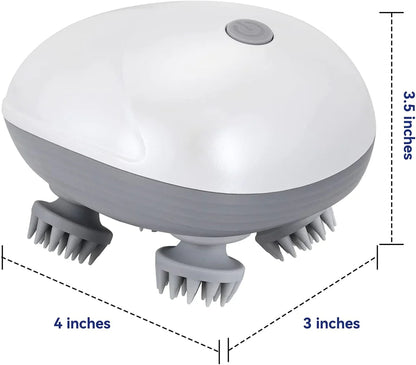 Rechargeable Waterproof Pet Massager with 24 Kneading Nodes - Gentle Grooming &amp; Stress Relief