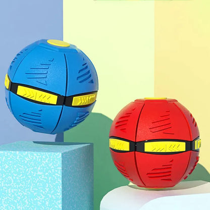 Interactive Dog Frisbee Ball - Transforms from Ball to Frisbee for Endless Play Fun