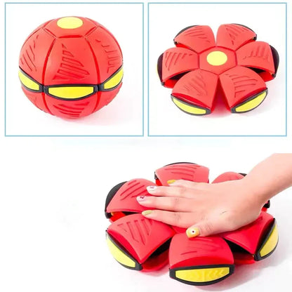 Interactive Dog Frisbee Ball - Transforms from Ball to Frisbee for Endless Play Fun