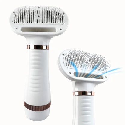 2-in-1 Pet Grooming Dryer - Adjustable Heat Settings for Fluffy and Shiny Coats