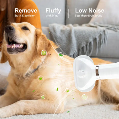 Pet grooming dryer designed with a thermostat for safe drying and smooth, shiny coats.